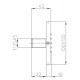 Душевая боковая форсунка Bossini Cubic flat wall, 100x100 мм Satined nickel I00176000094003