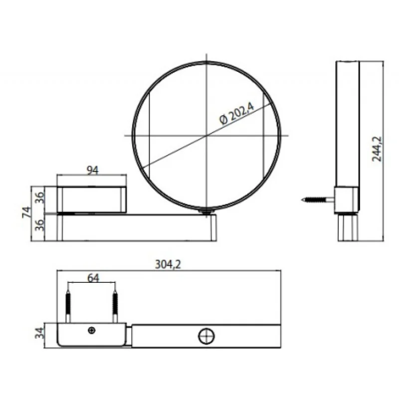 Дзеркало косметичне EMCO LED 202 мм 109506017