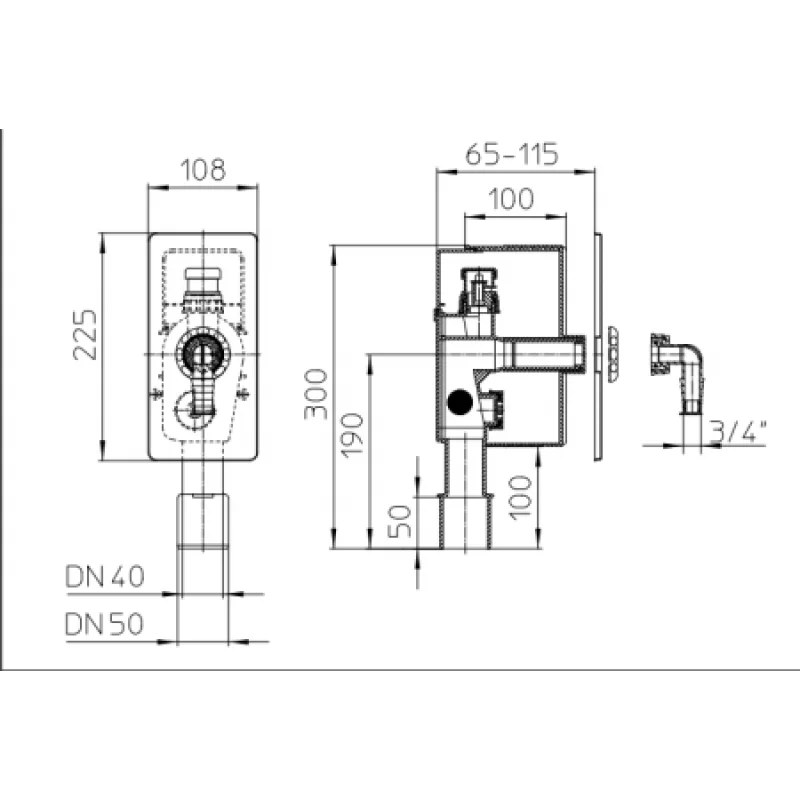 Сифон для стиральной машины HL404.1