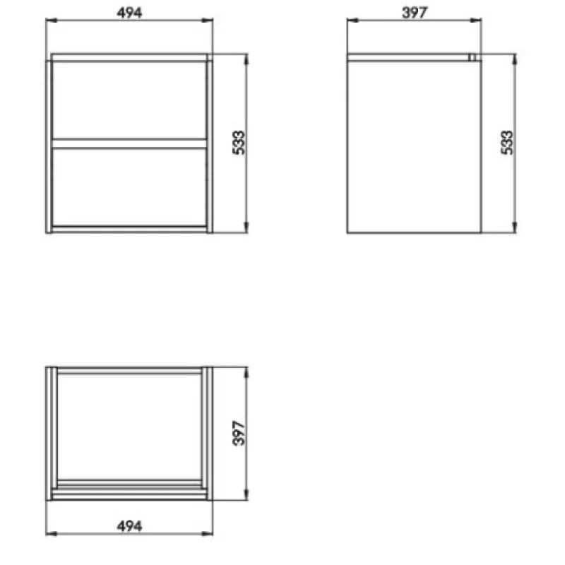 Тумба під умивальник Cersanit Crea Grey Matt Mount FZZW1008841564