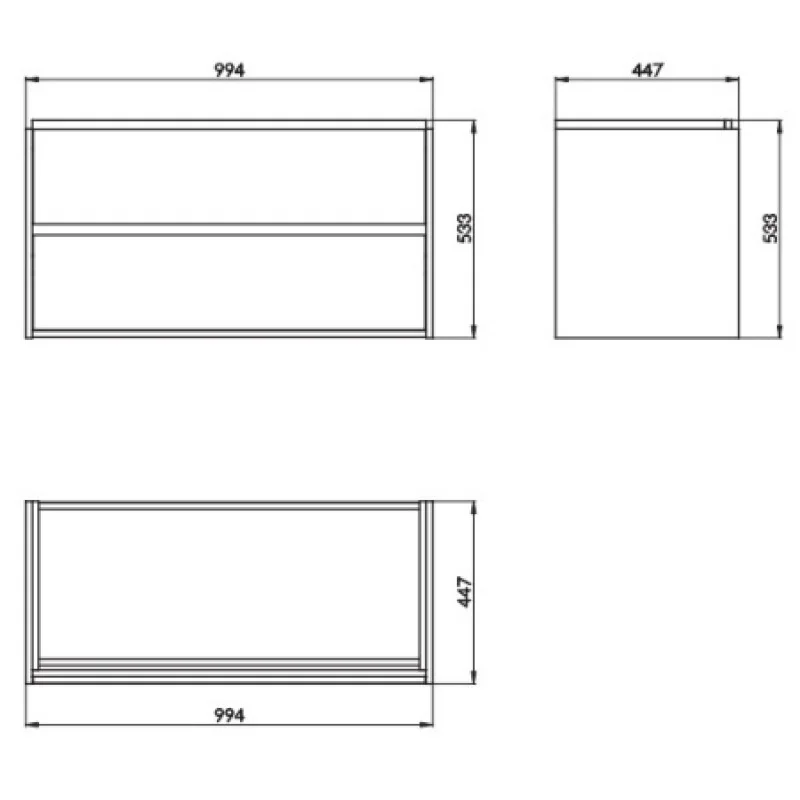 Тумба під умивальник Cersanit Crea Grey Matt Mount FZZW1008881564