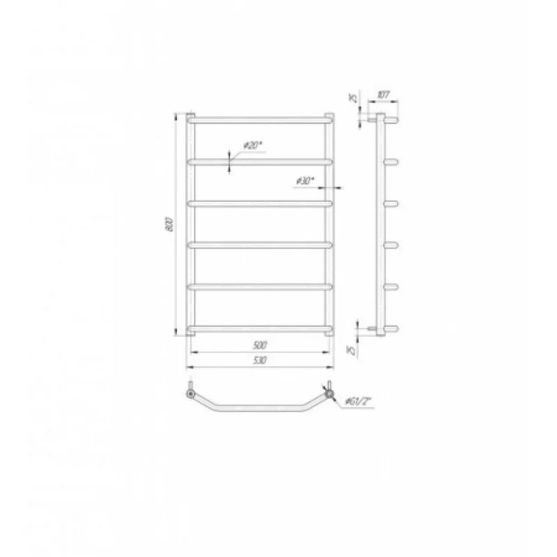 Сушка для рушників Трапеція HP 800х530/500