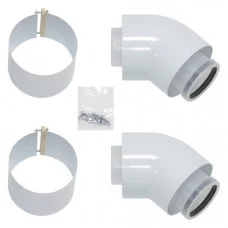 Концентричне коліно Vaillant 45° 80/125 мм (турбо)