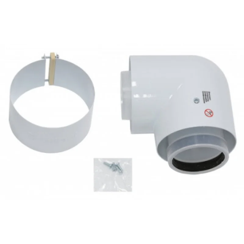 Колено концентрической трубы Vaillant 87° 80/125 РР (конденс)
