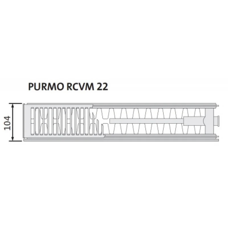Сталевий радіатор Purmo Ramo Ventil Compact M, 22 тип 500х1000 мм