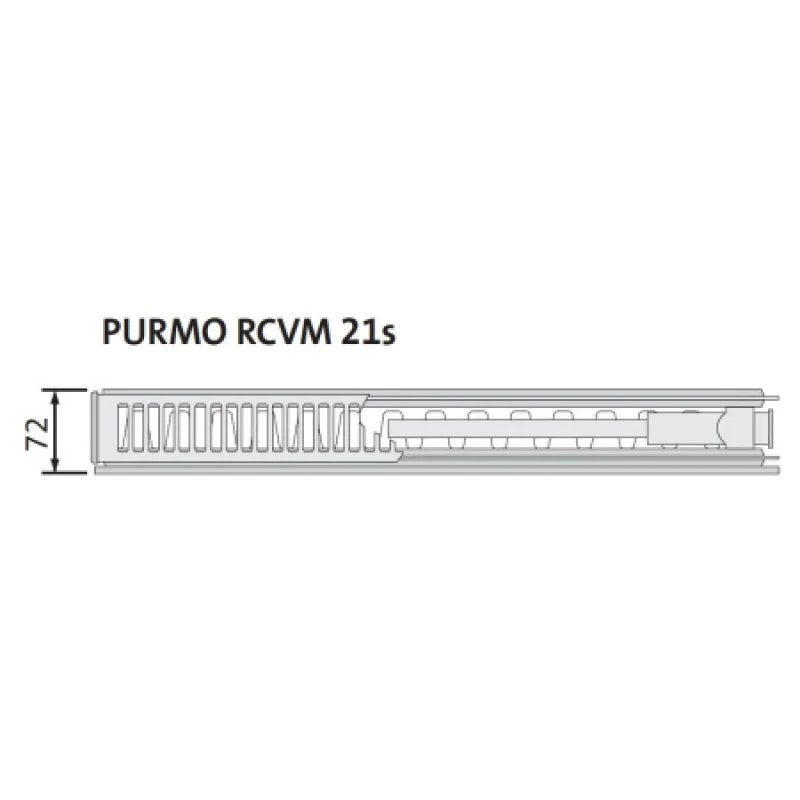 Сталевий радіатор Purmo Ramo Ventil Compact M, 21 тип 500х800 мм