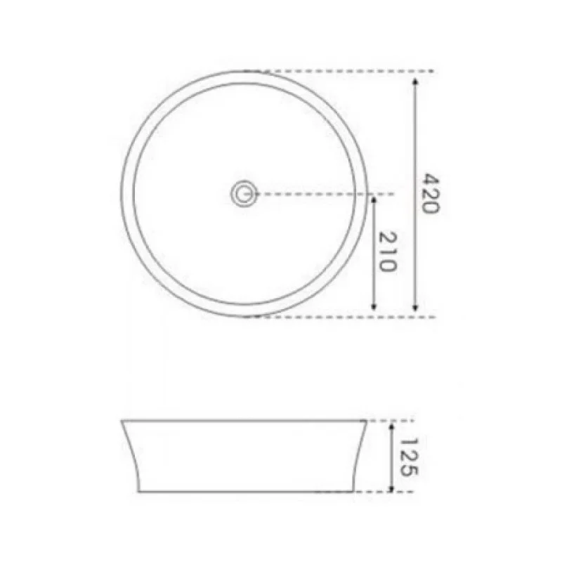 Раковина Bathco Volta 420x125 4087