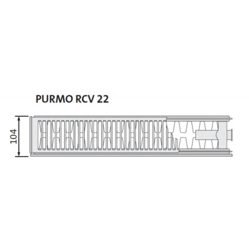 Сталевий радіатор Purmo Ramo Ventil Compact 22 тип 300х1600 мм