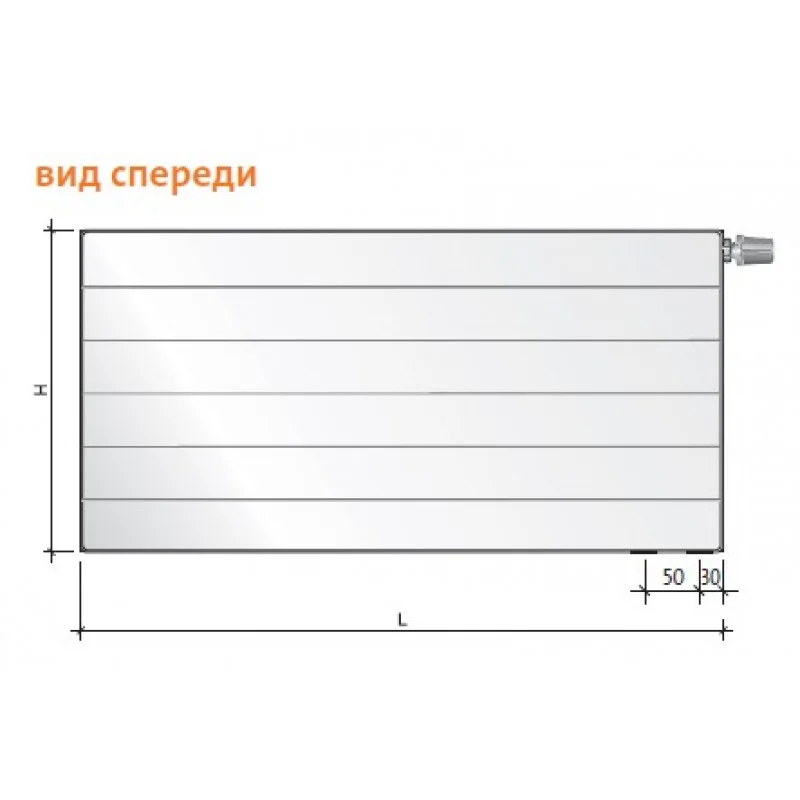 Сталевий радіатор Purmo Ramo Ventil Compact 22 тип 300х1600 мм