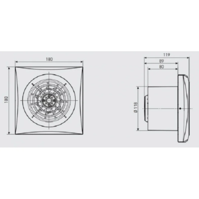 Вентилятор Soler&Palau SILENT-200 CHZ SILVER (230V 50) 5210613400
