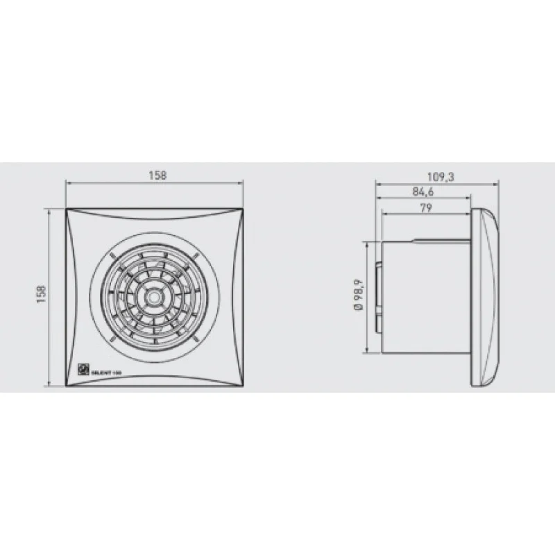 Вентилятор Soler&Palau SILENT-100 CHZ ECOWATT (230V 50) 5210610100