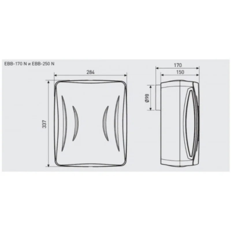 Вентилятор Soler&Palau EBB-250 N HT 230V 50HZ 5211852800