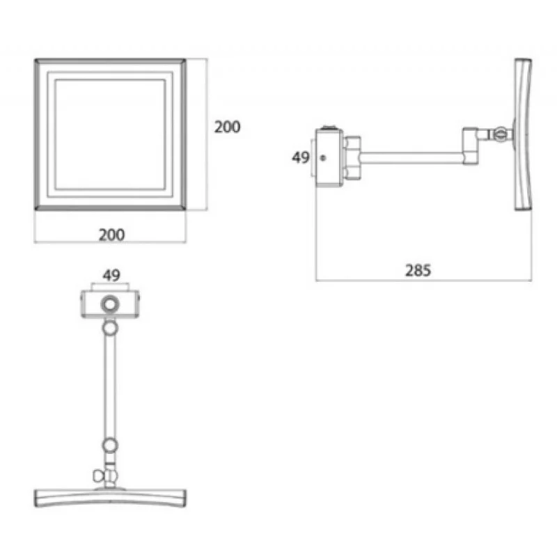 Зеркало косметическое EMCO LED 200 x 200 мм 109406005