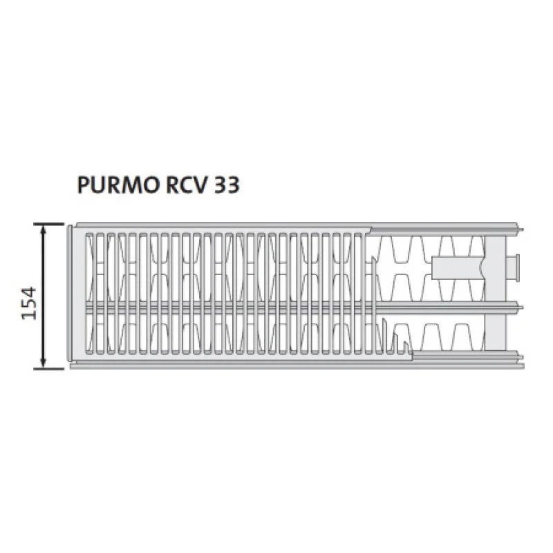 Сталевий радіатор Purmo Ramo Ventil Compact 33 тип 300х1600 мм