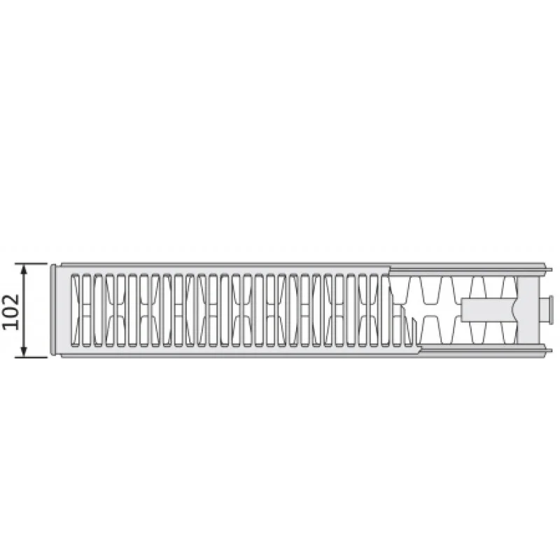 Стальной радиатор Purmo Ventil Compact 22 тип 450х1600 мм