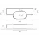 Раковина Bathco MADRID 860x350x115 мм 4035