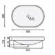 Раковина BhD LIMOGES 595x395x175 мм 7022