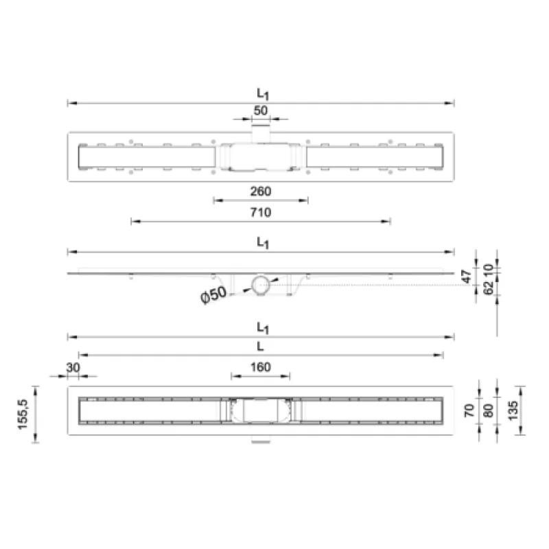 Душевой канал Styron Бейсик STY-B-70