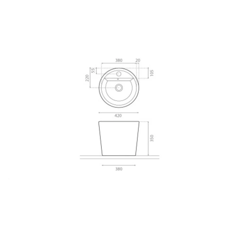 Раковина Bathco FLORENCIA-B 420x350 мм 4057