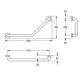 Поручень настенный для ЛОФВ Franke 70 мм CNTX700WA