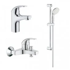 Набор смесителей для ванны 3 в 1 Grohe Bau Curve 122217S