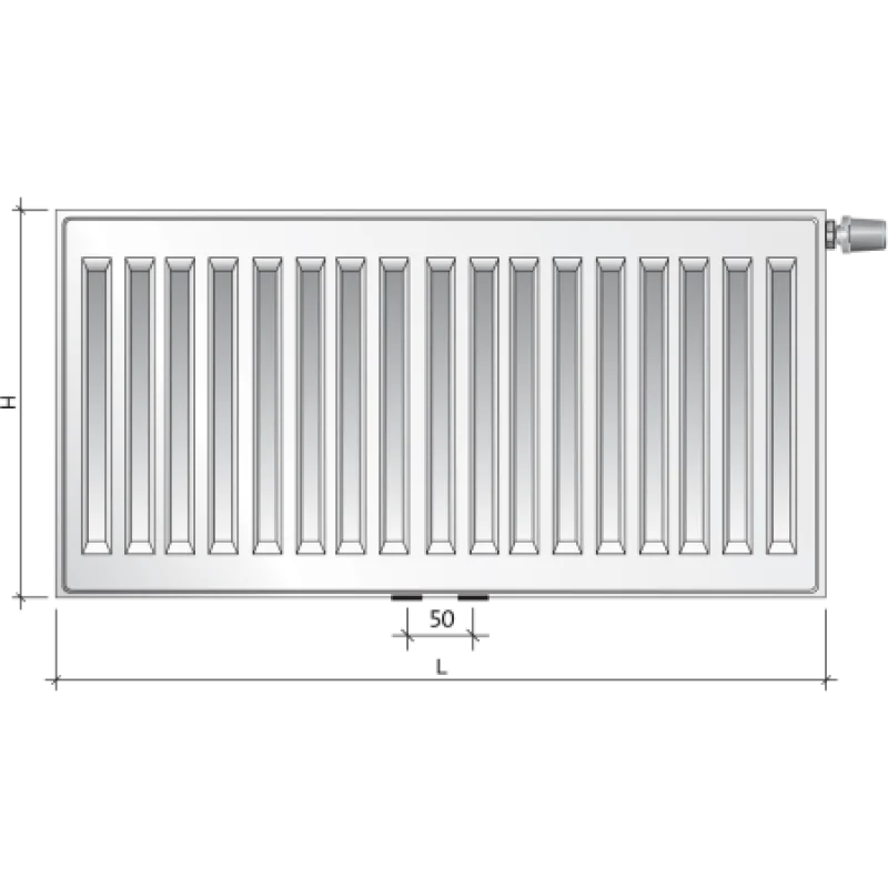 Стальной радиатор Purmo Ventil Compact M 21 тип 600х1400 мм