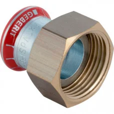 Переходник Geberit Mapress из углеродистой стали, с накидной гайкой: d=42мм, G=1 3/4"