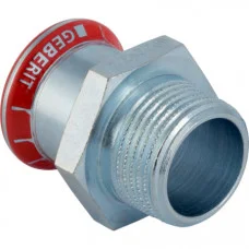 Переходник Geberit Mapress из углеродистой стали, с наружной резьбой: d=22мм, R=1/2"