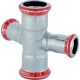Крестовина двухплоскостная редукционная Geberit Mapress 30° из углеродистой стали: d=22мм, d1=15мм