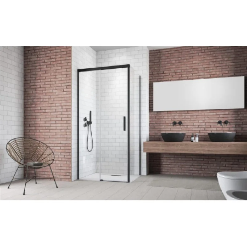 Душова кабіна Radaway Idea Black KDJ 100L фронтальна частина 1000x2005 387040-54-01L