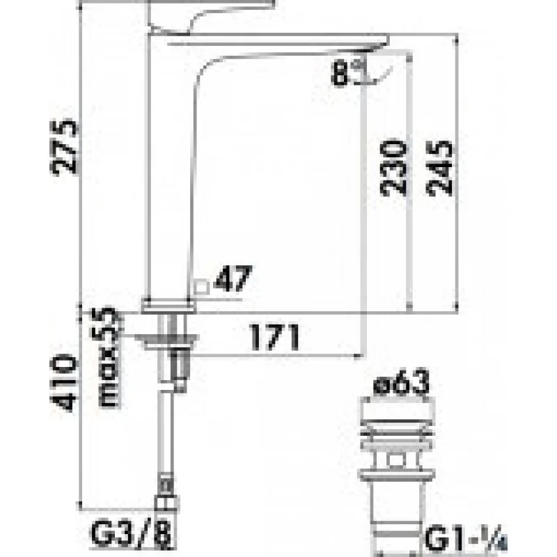 Смеситель для раковины Nobili Seven SE124128/2CR