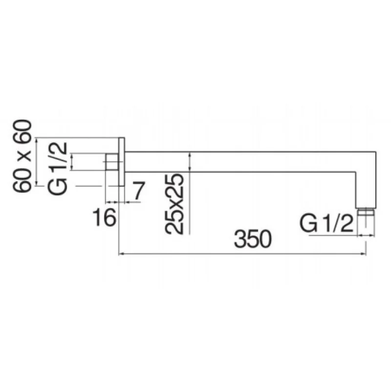 Настенный кронштейн Nobili 350 мм AD138/24CR