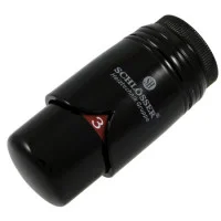 Термостатична головка Schlosser BRILLANT SH (М30х15) чорна (RAL 9005) 600200014