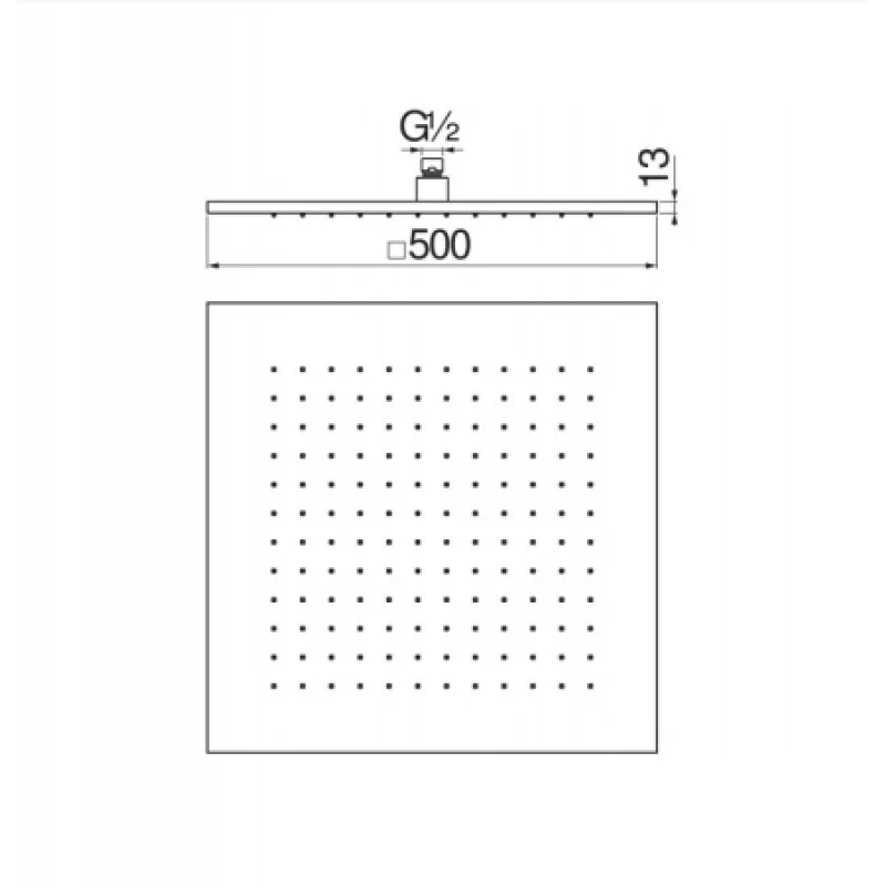 Верхний душ Nobili 400x400 мм AD139/110CR