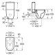 Чаша унітазу (без бачка) Roca Meridian Rimless A34224L000