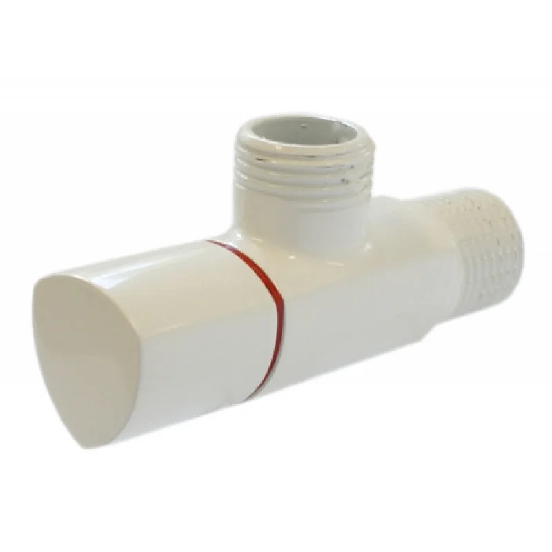 Кран сантехнический Schlosser угловой DN15 GZ 1/2" x 3/8" белый 606000017