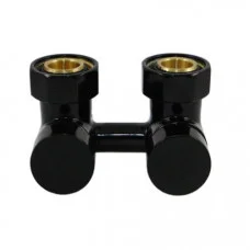 Узел подключения Schlosser эксклюзивный угловой GZ 3/4 x M 22х15 черный (RAL 9005) 601000101