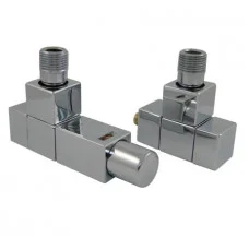 Комплект эксклюзивных узлов угловой GZ 3/4 x M 22х15 термоголовка Brillant белый 601000020