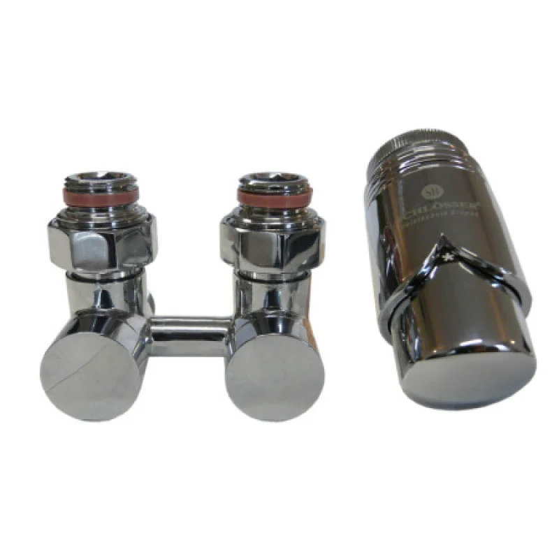 Комплект эксклюзивных узлов угловой GZ 3/4 x M 22х15 термоголовка Brillant хром 601000024