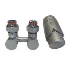 Комплект эксклюзивных узлов угловой GZ 3/4 x M 22х15 термоголовка Brillant сатин 601000028