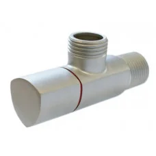 Кран сантехнический Schlosser угловой DN15 1/2" GZ x 1/2" GZ сатин 606000020