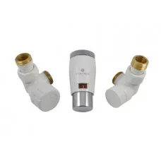 Комплект термостатический Schlosser Elegant Mini осевой GZ 1/2 x M22x15 белый-хром (М30х15) 603400046