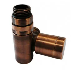 Клапан с ручным регулированием Schlosser Combi Plusосевой левый GZ 1/2 x 15 mm Cu античная медь 604900078