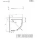Душовий піддон RADAWAY Doros A 800x800x45 SDRA8080-01