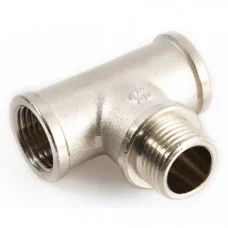 Тройник General Fittings латунный никелированный 1/2" ВНВ 270015N040404A
