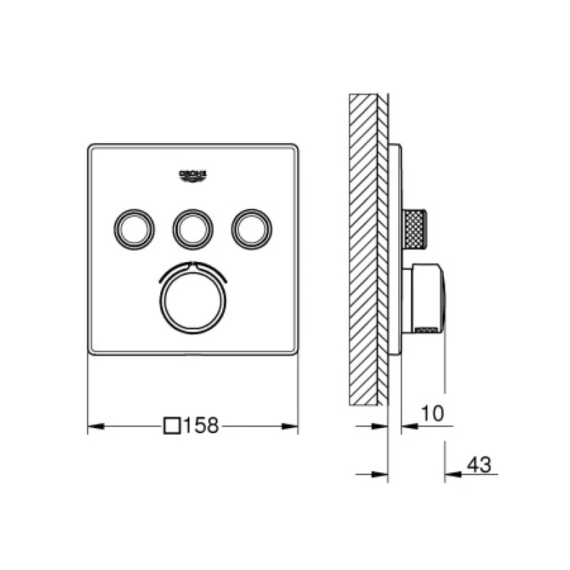 Змішувач прихованого монтажу Grohe SmartControl 29149000