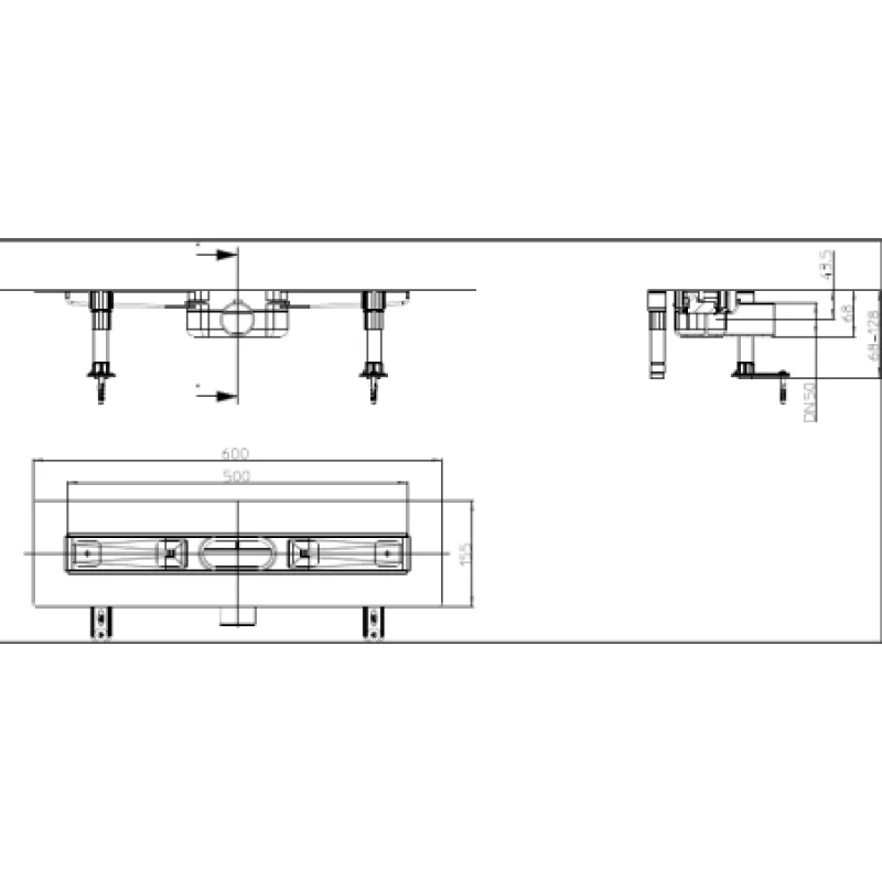 Душовий лоток HL50FU.0/60