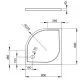 Душовий піддон RADAWAY Delos A 800х800х45 SDA0808-01