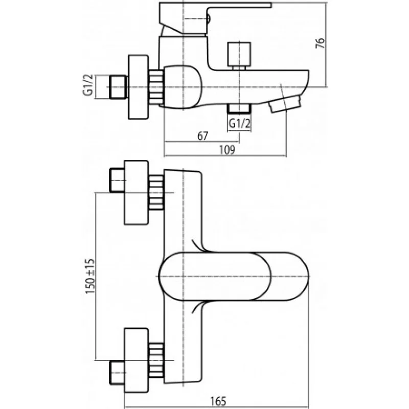 Смеситель для ванны Valvex TUBE 2454830