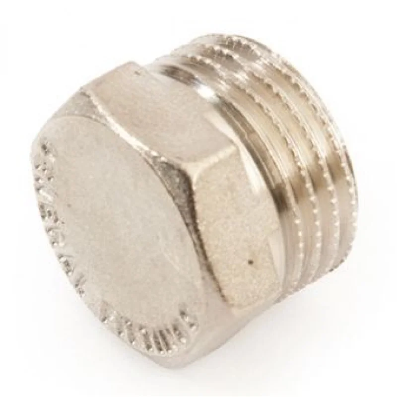 Заглушка General Fittings латунна нікельована 1" НР 260040N100000A
